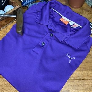 Puma golf polo purple size small